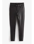 Black Coated Ponte 5 Pocket Trousers, hi-res