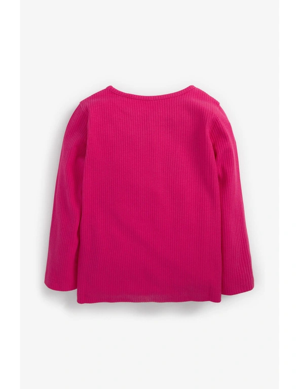 Hot Pink T-Shirt Basic Rib Jersey T-Shirt, hi-res image number null