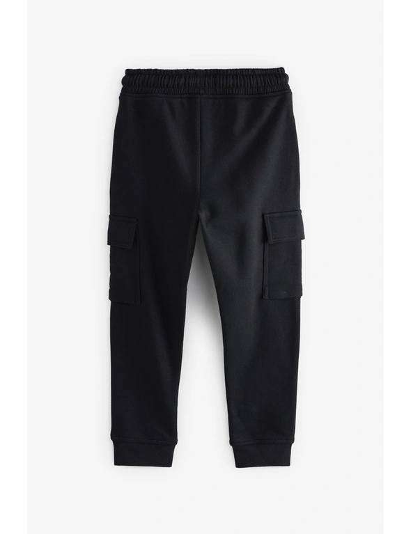 Black Cargo Joggers, hi-res image number null