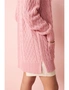 Blush Pink Cable Cardigan, hi-res