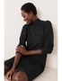 Black Super Soft Lightweight Long Sleeve Jumper Dress, hi-res