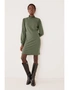 Khaki Green Super Soft Lightweight Long Sleeve Jumper Dress, hi-res