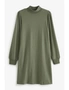 Khaki Green Super Soft Lightweight Long Sleeve Jumper Dress, hi-res