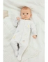 White/Grey Stripe Born In 2022 Single Sleepsuit, hi-res