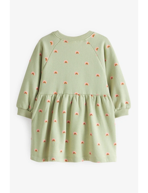 Mint Green Rainbow Sweat Dress, hi-res image number null