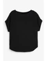 Black Solid Boxy T-Shirt, hi-res