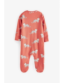 Safari Animals Print 5 Pack Baby Sleepsuits