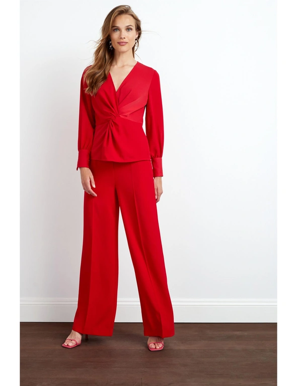 Red Twist Front Blouse, hi-res image number null