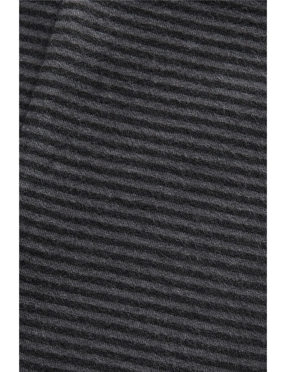 Charcoal Grey Stripe Soft Touch Leggings, hi-res image number null