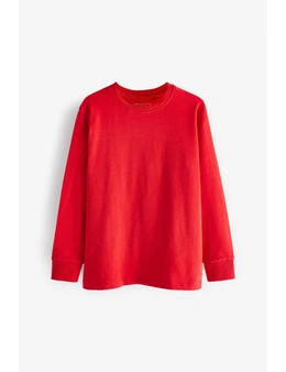 Red Long Sleeve Cosy T-Shirt