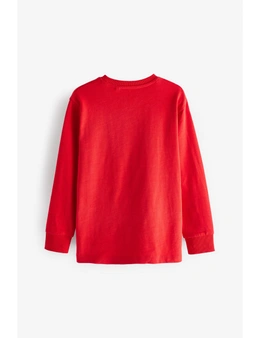 Red Long Sleeve Cosy T-Shirt