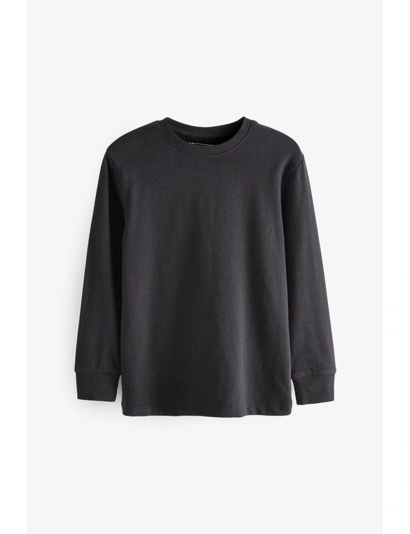 Black Long Sleeve Cosy T-Shirt, hi-res image number null