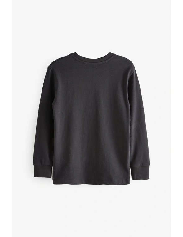 Black Long Sleeve Cosy T-Shirt, hi-res image number null