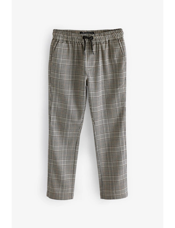 Neutral Formal Check Trousers, hi-res image number null