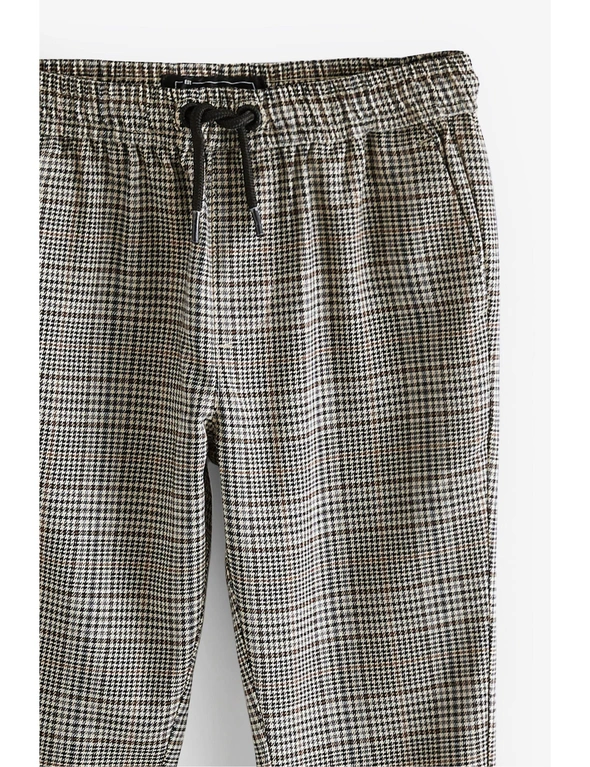 Neutral Formal Check Trousers, hi-res image number null