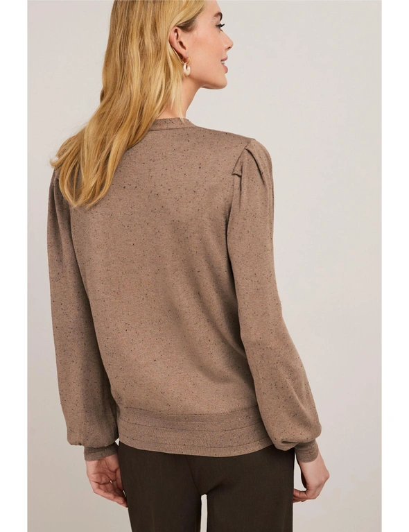 Camel Brown Button Cardigan, hi-res image number null