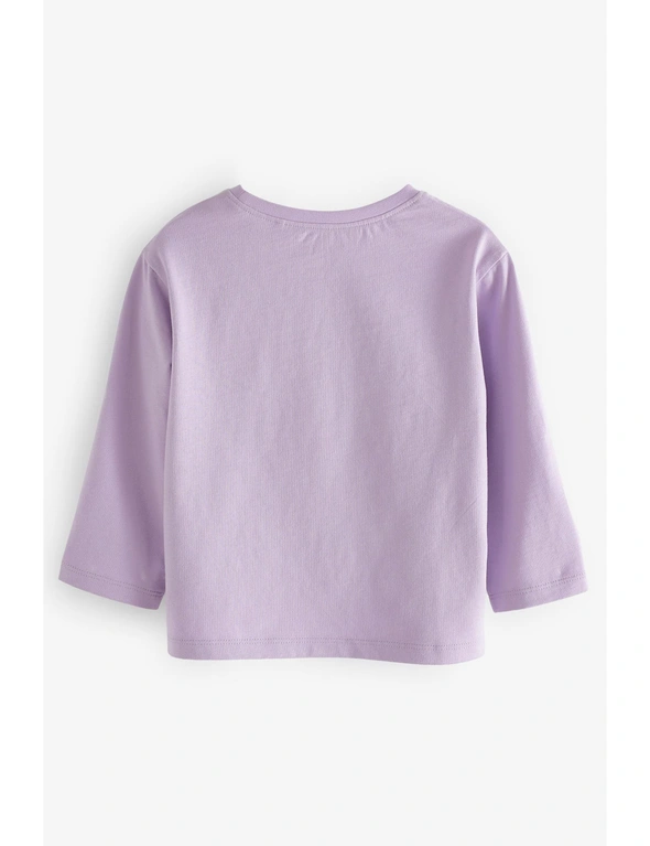 Lilac Purple Long Sleeve Cotton T-Shirt, hi-res image number null