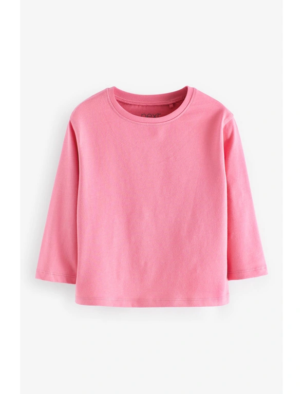 Pink Long Sleeve Cotton T-Shirt, hi-res image number null