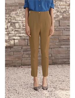 Camel Brown Tailored High Waisted Skinny Trousers