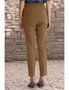 Camel Brown Tailored High Waisted Skinny Trousers, hi-res