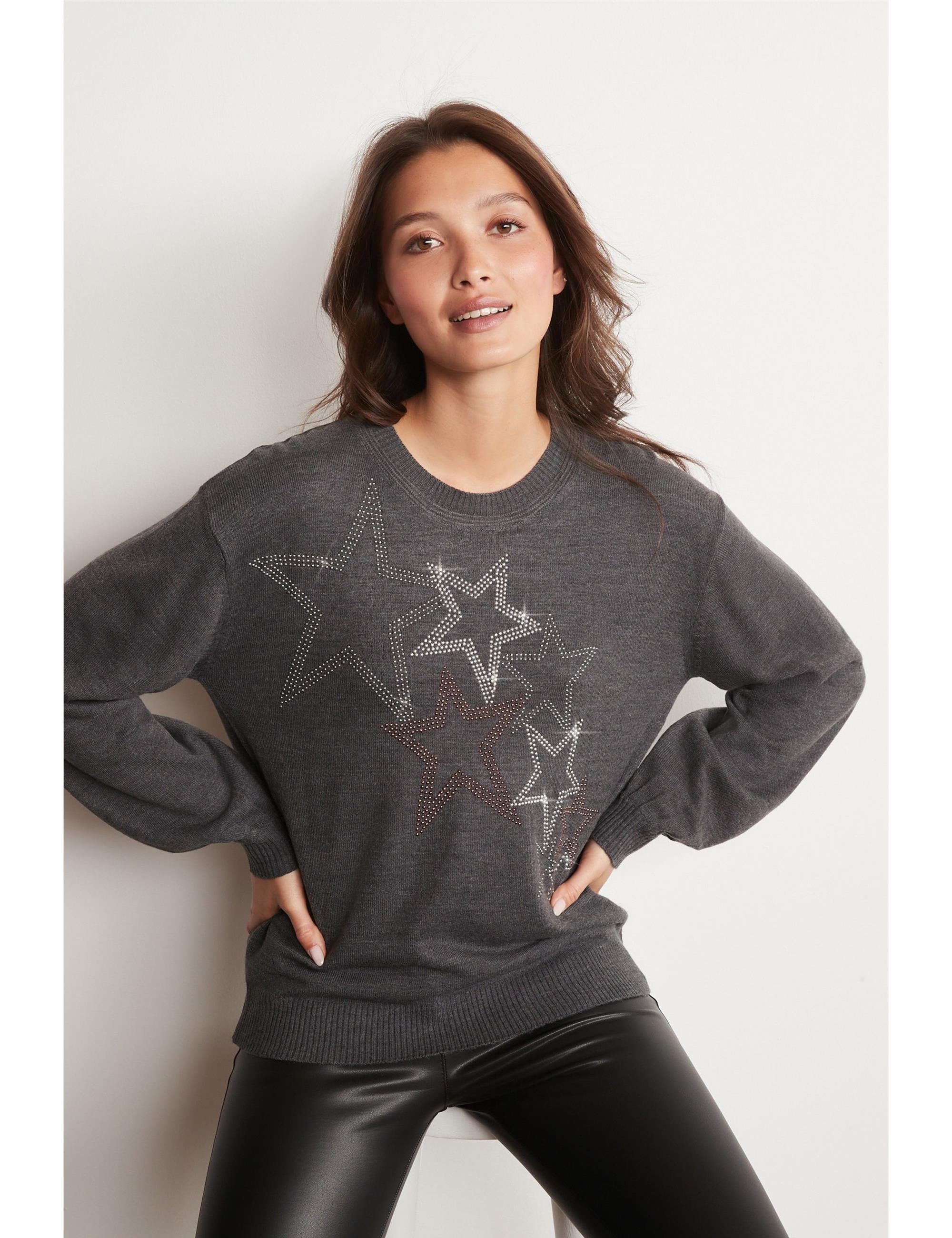 Grey sale star jumper