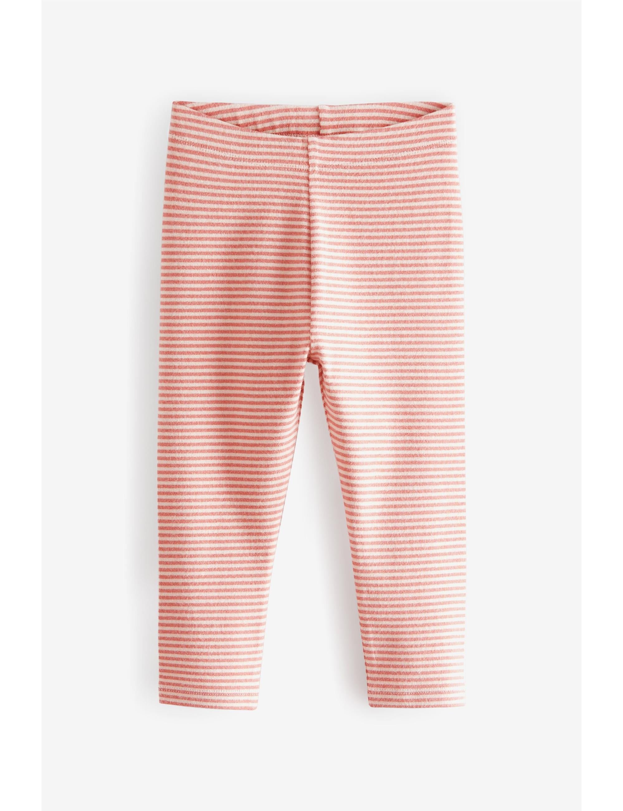 Mid Pink Stripe Soft Touch Leggings | EziBuy Australia