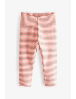 Mid Pink Stripe Soft Touch Leggings