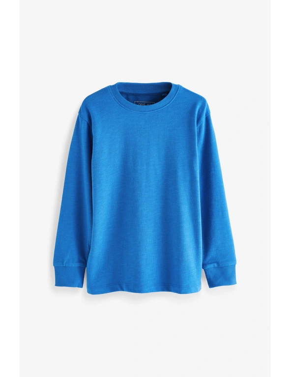 Cobalt Blue Long Sleeve Cosy T-Shirt, hi-res image number null