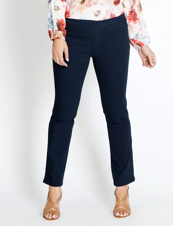Katies Short Straight Leg Full Length Ultimate Denim Jeans, hi-res image number null