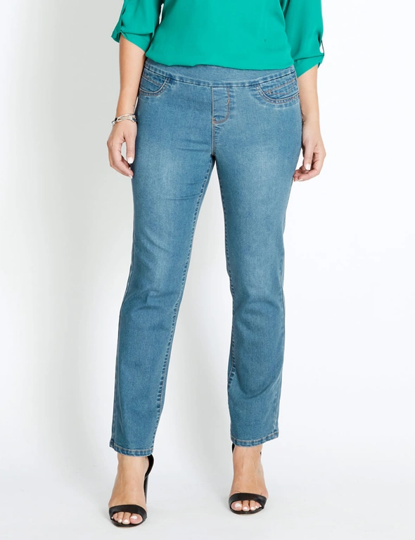 Katies Short Straight Leg Full Length Ultimate Denim Jeans, hi-res image number null