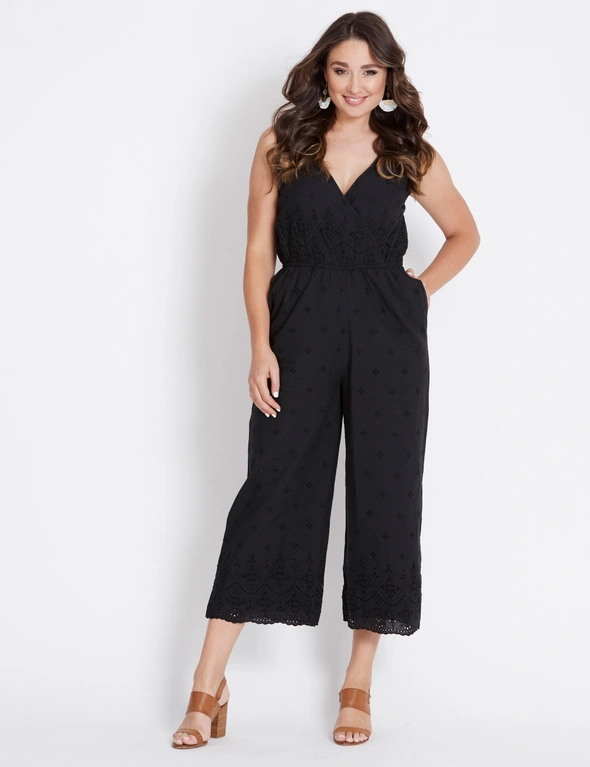 Katies Sleeveless Embroidered Jumpsuit, hi-res image number null
