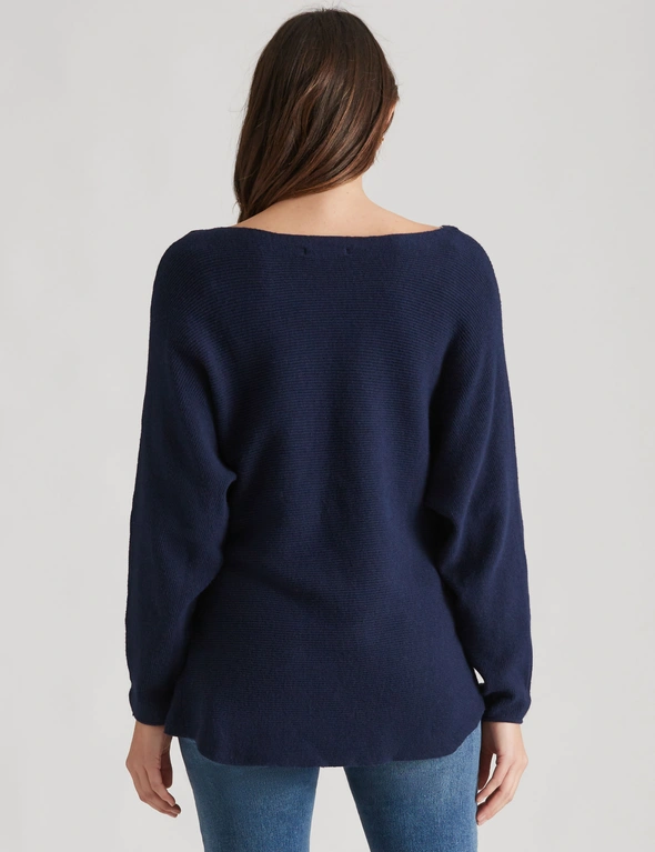 Katies Batwing Stitch Seam Knitwear Jumper, hi-res image number null