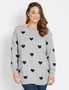 Katies Long Sleeve Jacquard Novelty Sweater, hi-res