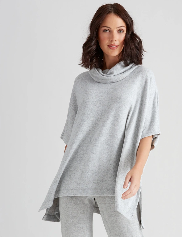Katies Roll Neck Pretendy Knitwear Poncho, hi-res image number null