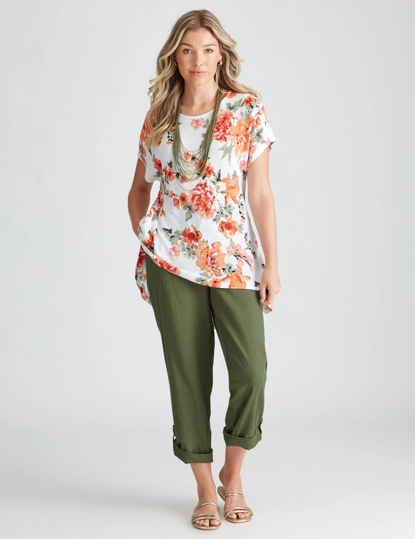 Katies Turn Up Linen Pants, hi-res image number null