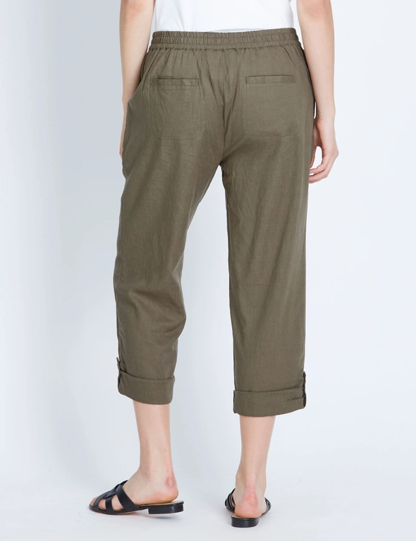 Katies Turn Up Linen Pants, hi-res image number null