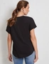 Katies Short Sleeve Cotton Slub V-Neck T-Shirt, hi-res