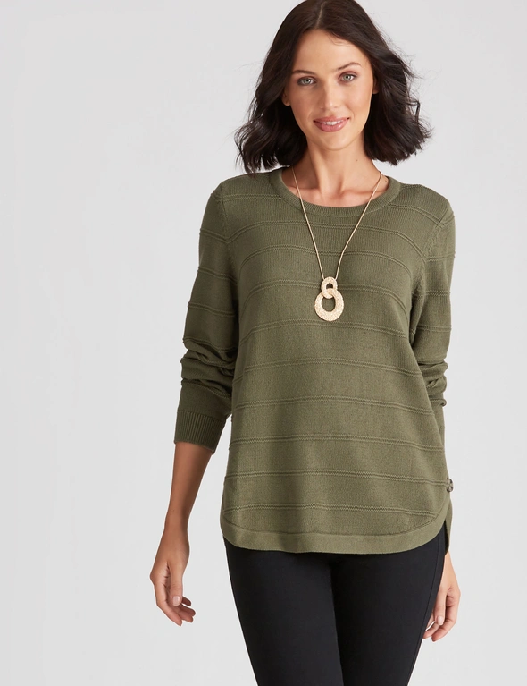 Katies Knitwear Side Button Jumper, hi-res image number null