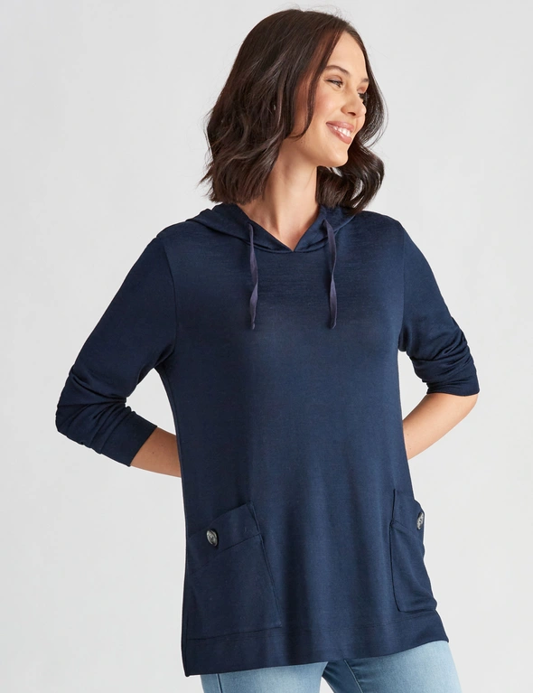 Katies Knitwear Pocket Hooded Tunic, hi-res image number null