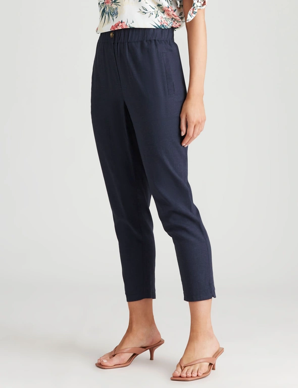 Katies Linen Blend Pull On Pants, hi-res image number null