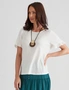 Katies Cotton Blend Knitwear Textured Button Back Top, hi-res