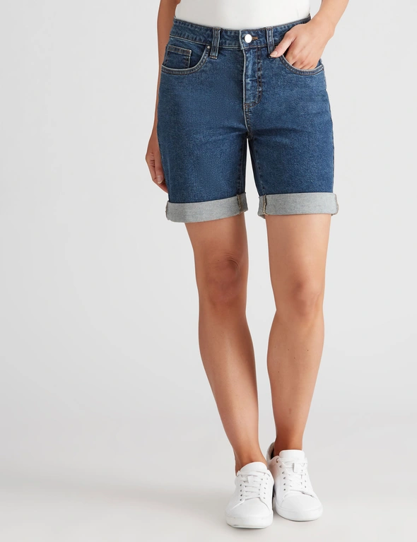 Katies Fly Front Denim Shorts, hi-res image number null