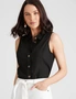 Katies Linen Blend Sleeveless Shirt, hi-res