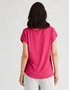 Katies Knitwear Back Woven Front Button Top, hi-res