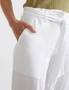 Katies Linen Blend Belted Crop Pants, hi-res