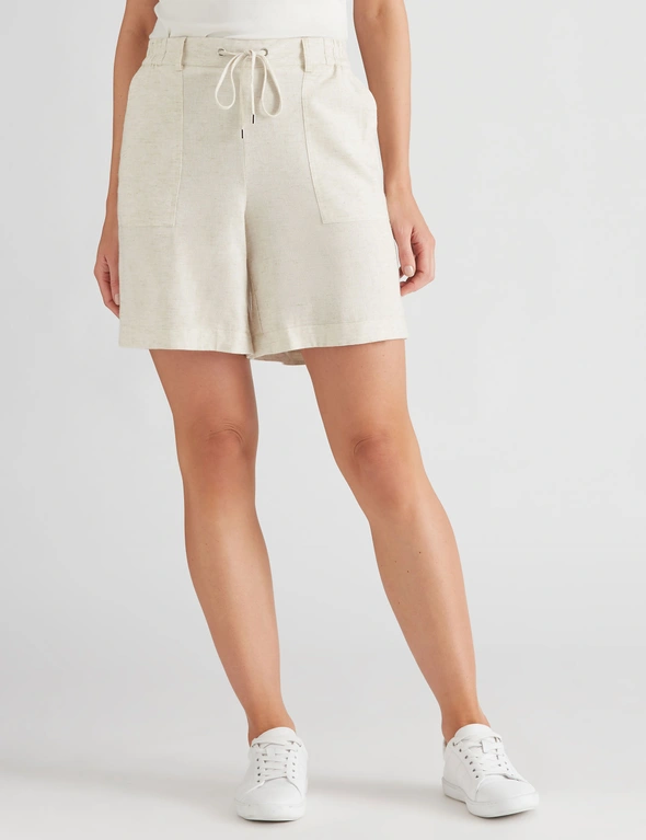 Loose Cotton-Hemp Trousers - Light Beige - ARKET