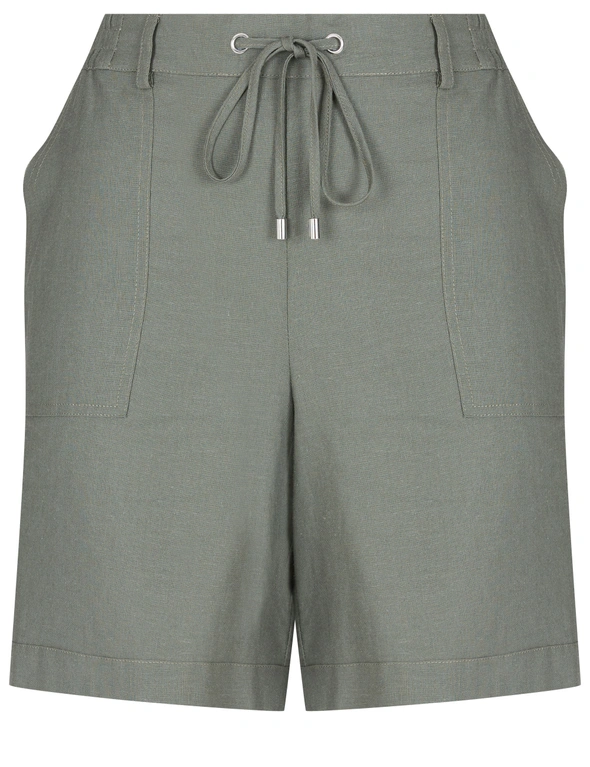 Katies Linen Blend Tie Front Shorts, hi-res image number null