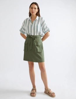 Katies Cotton Blend Cargo Skirt