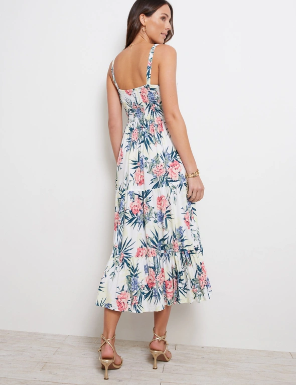 Katies Strappy Smocked Back Maxi Dress, hi-res image number null