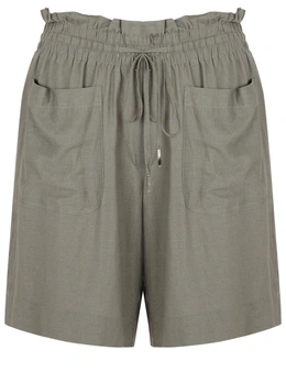 Katies Linen Blend Pull On Shorts